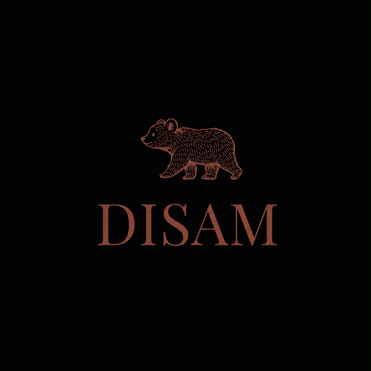 DISAM — شعار الدب باللون النحاسي